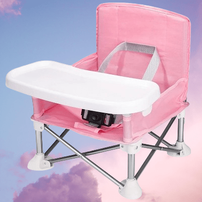 Chaise Pliante - BabyBoosterSeat™ - Rose - Atmosphère Bébé
