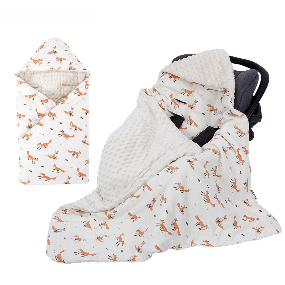 nid d'ange bebe petit renard réversible