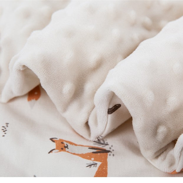 nid d'ange bebe petit renard en tissu confortable