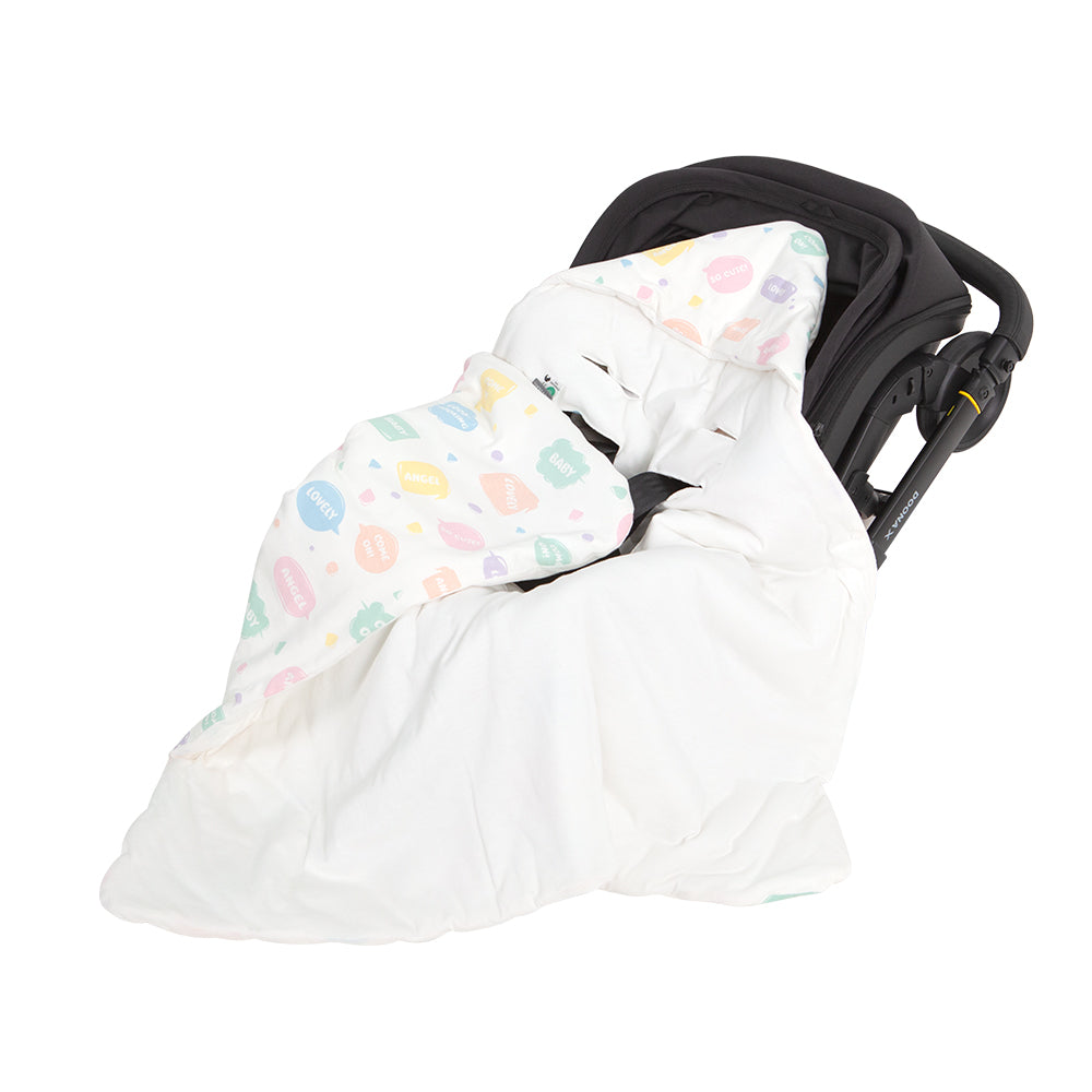 nid d'ange cosy Chatty Mood™ installé sur poussette