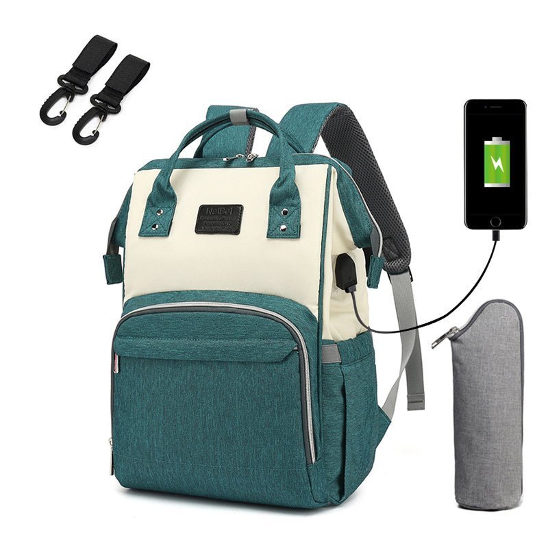 SAC A DOS A LANGER | FASHION - USB™ - Vert et crème