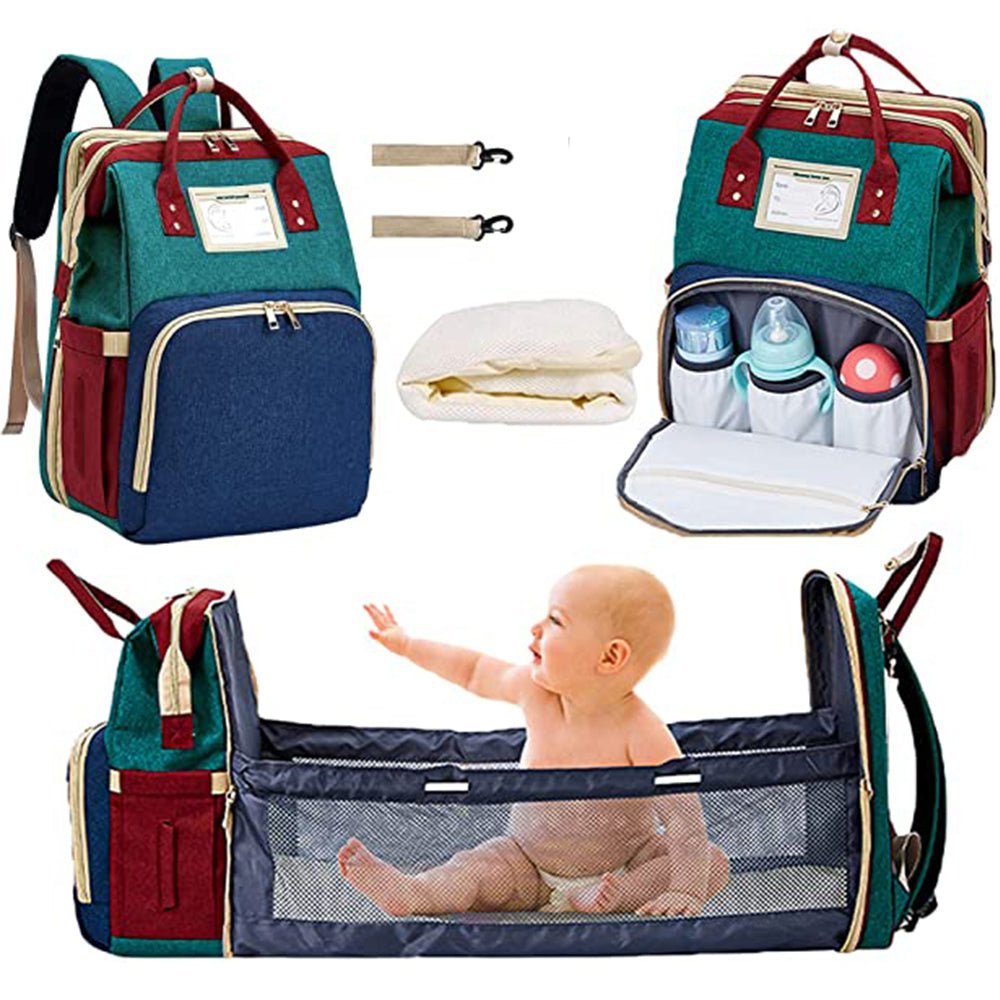 sac a dos a langer style berceau avec pochettes isothermes