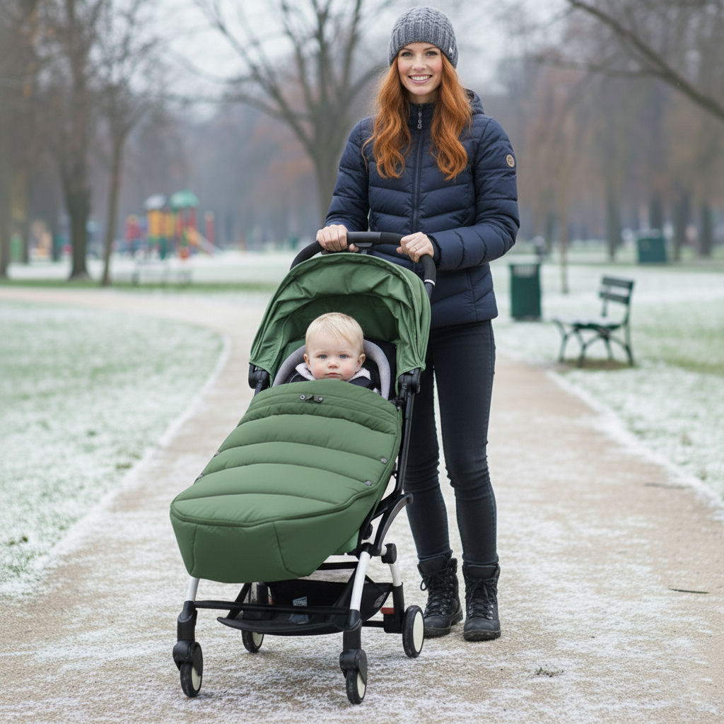 chanceliere bebe cocon coupe-vent et déperlant couleur brise mentholée