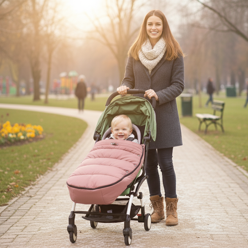 chanceliere bebe cocon coupe-vent et déperlant couleur rose gingembre