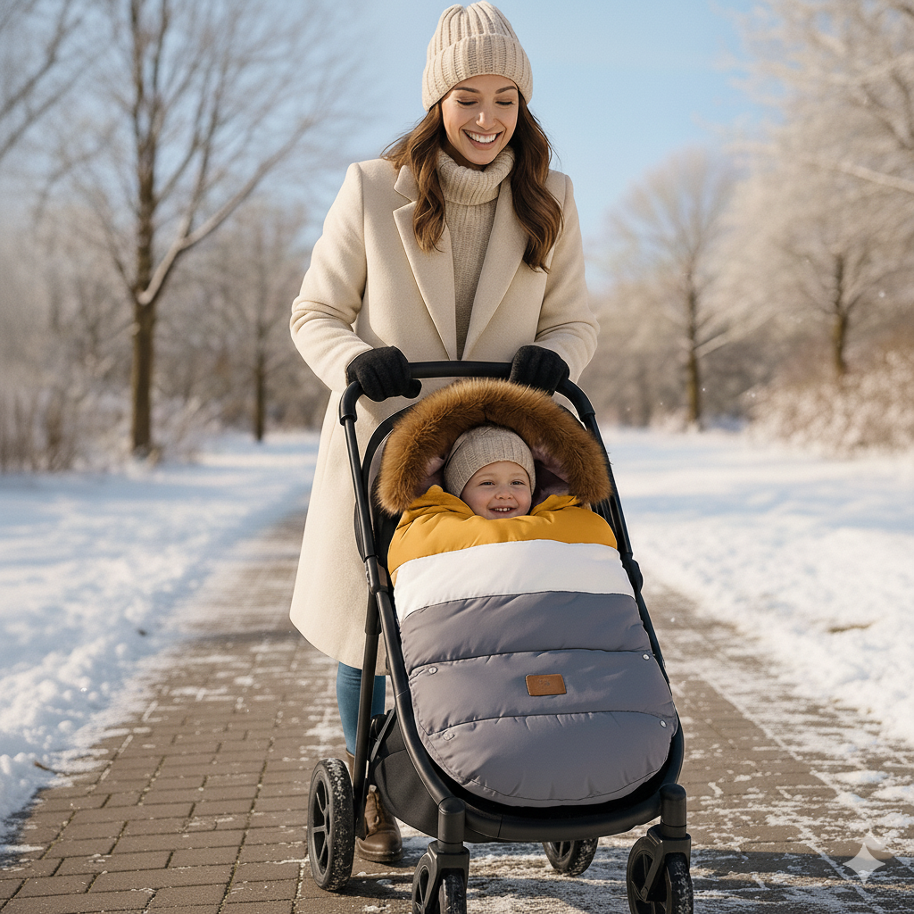 chanceliere bebe cocon thermique douillet montrant bébé heureux