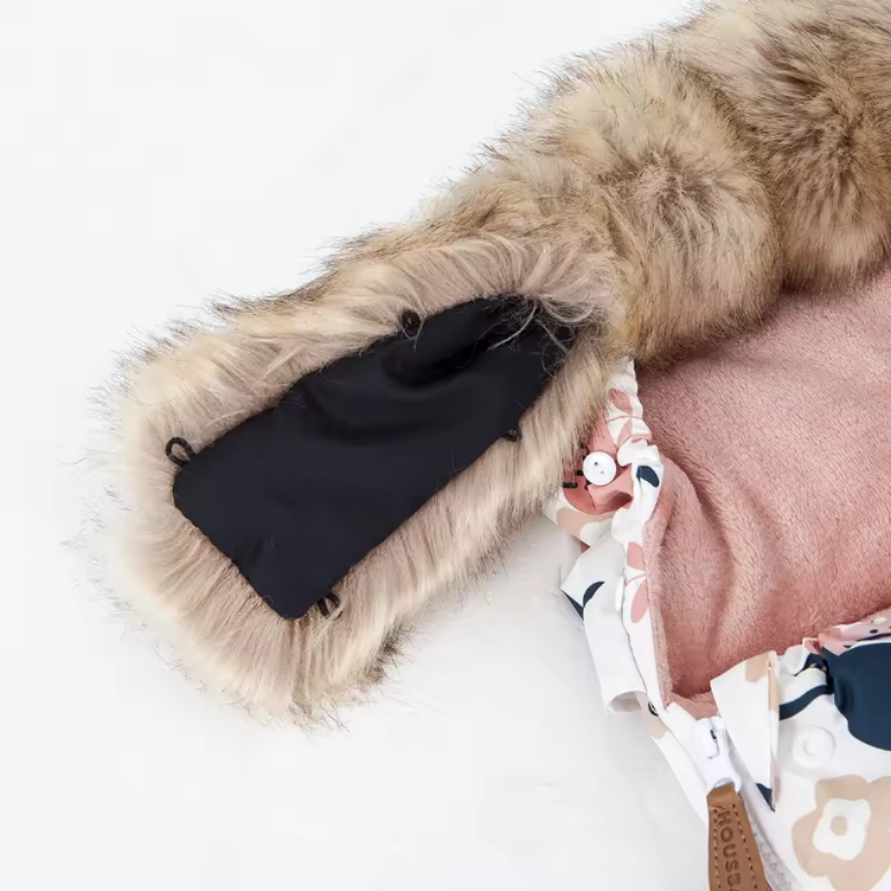 chanceliere bebe Footmuff™ cocon de col fausse fourrure amovible