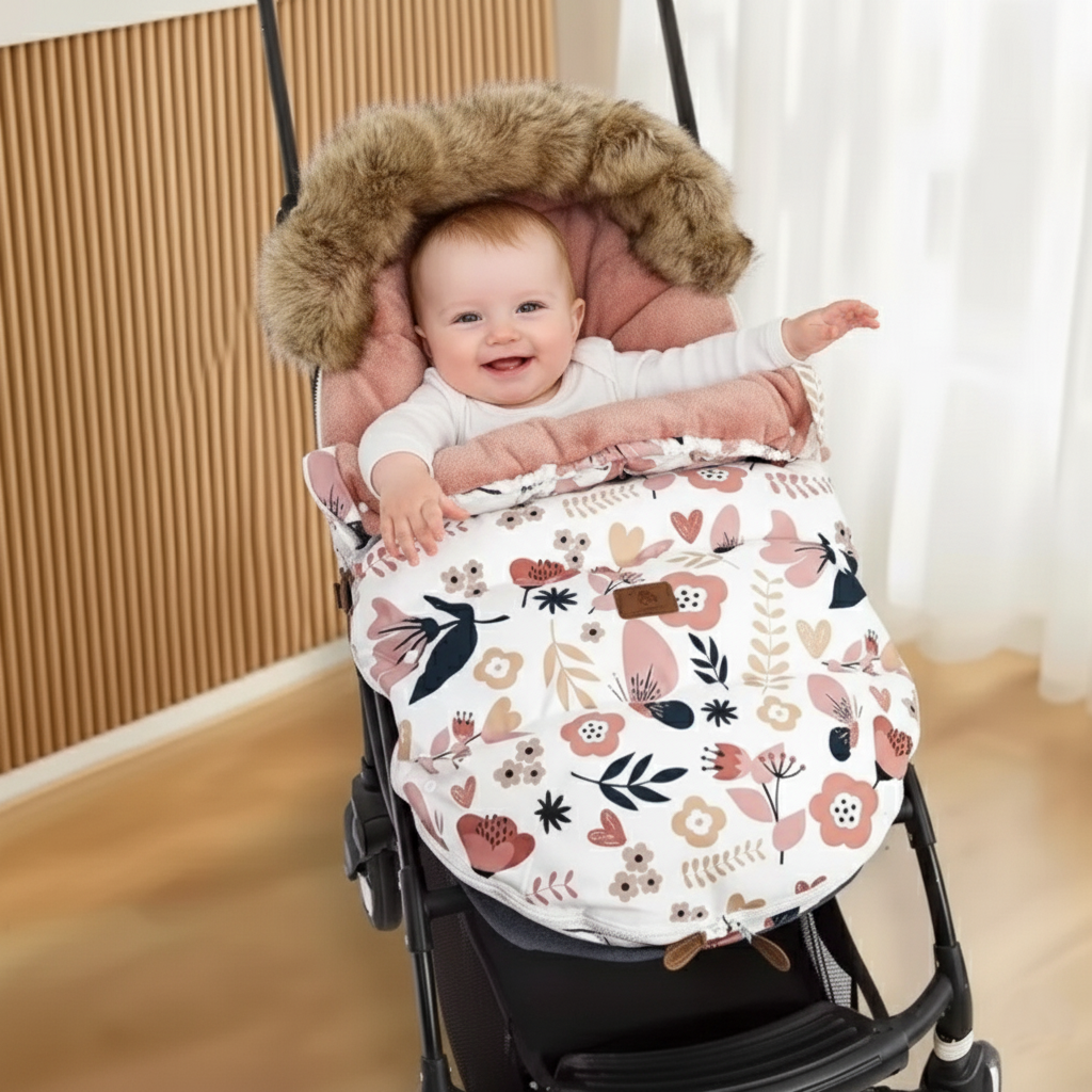 chanceliere bebe Footmuff™ cocon de chaleur motifs de fleurs douces