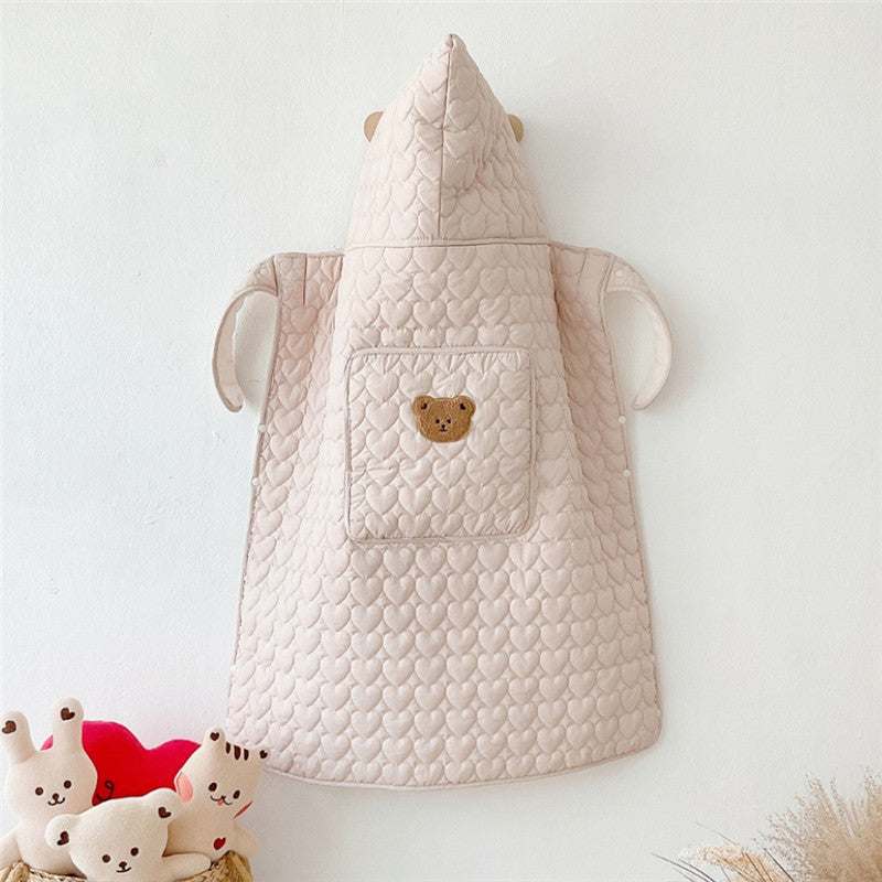couverture de portage douillette motif ourson