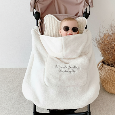 Couverture de portage FleeceFabric™ blanche 3 en 1