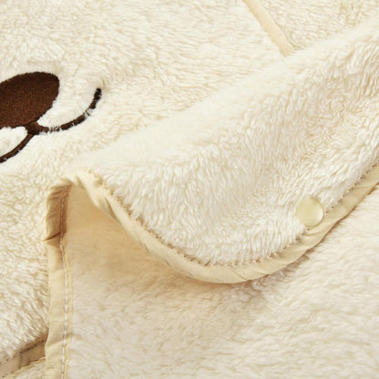 Couverture de portage polaire ultra-douce avec système bouton-pression