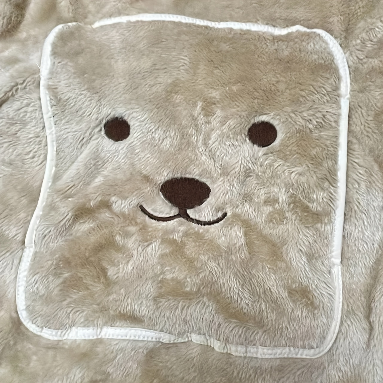 Couverture de portage polaire ultra-douce avec motif ourson imprimé
