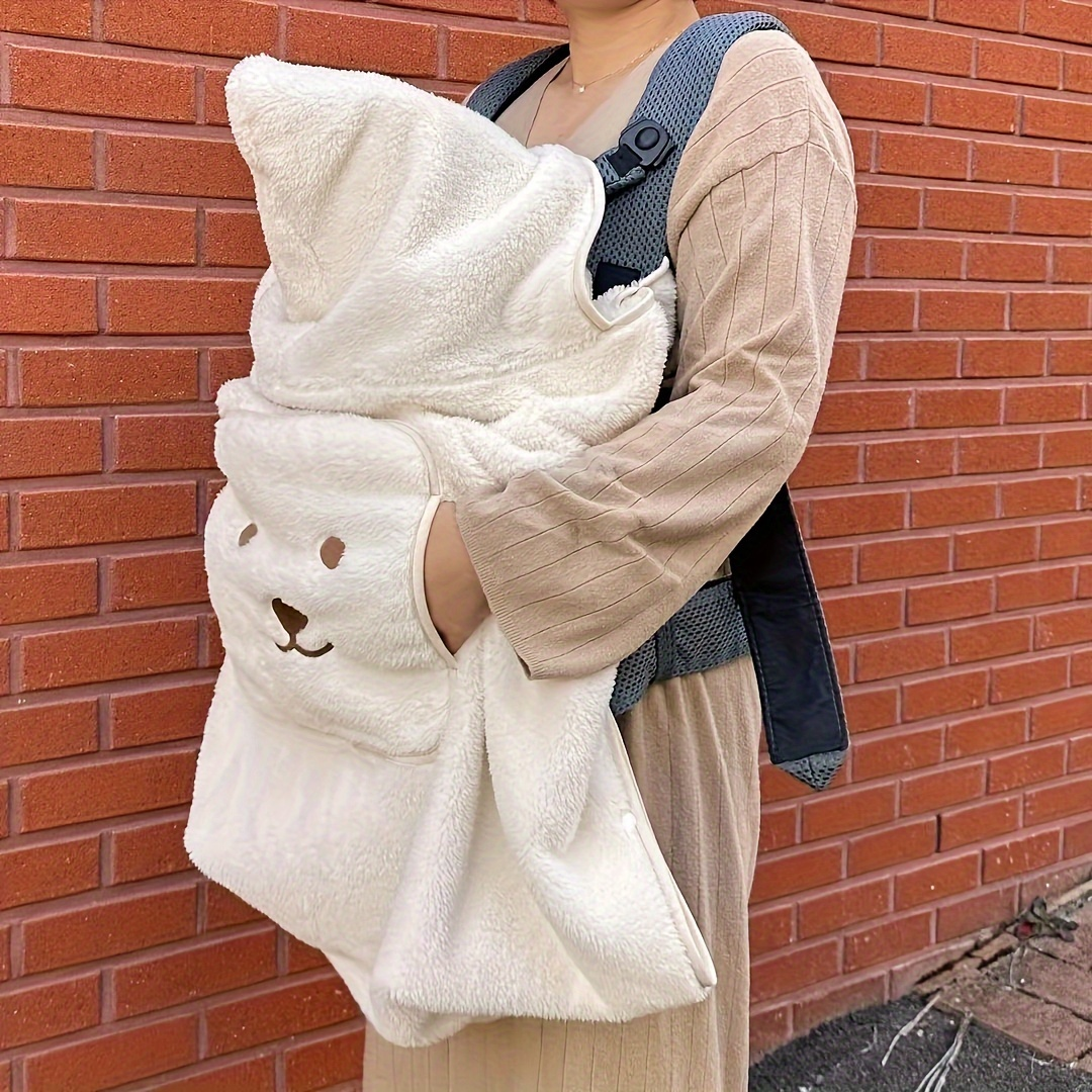 Couverture de portage polaire ultra-douce couvrant bébé dans porte-bébé