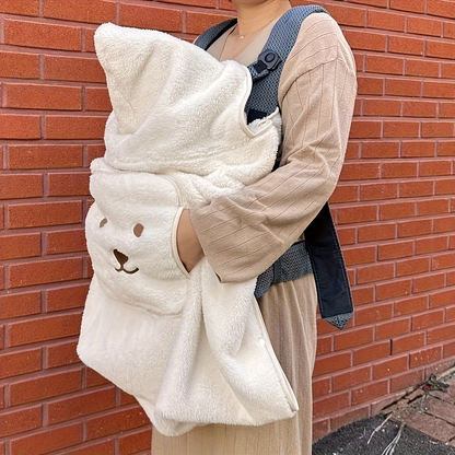 Couverture de portage polaire ultra-douce couvrant bébé dans porte-bébé