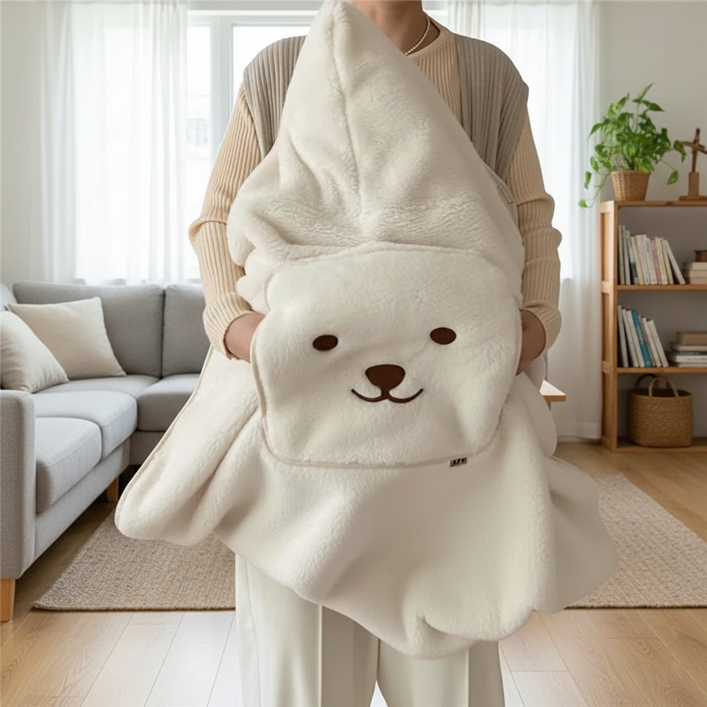 Couverture de portage polaire ultra-douce recouvrant le porte-bébé