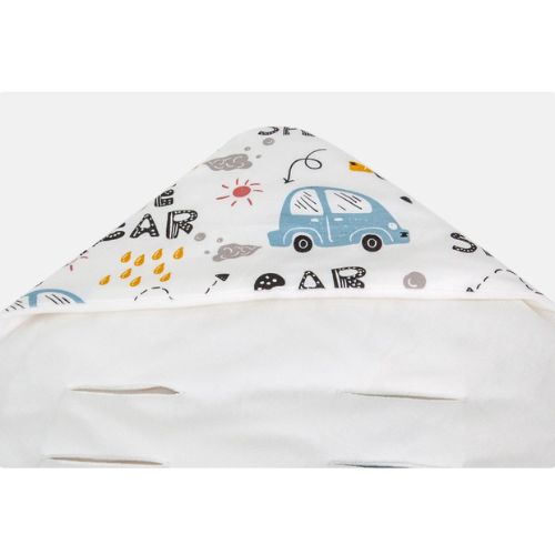 nid d'ange motif petites voitures avec capuche coupe-vent
