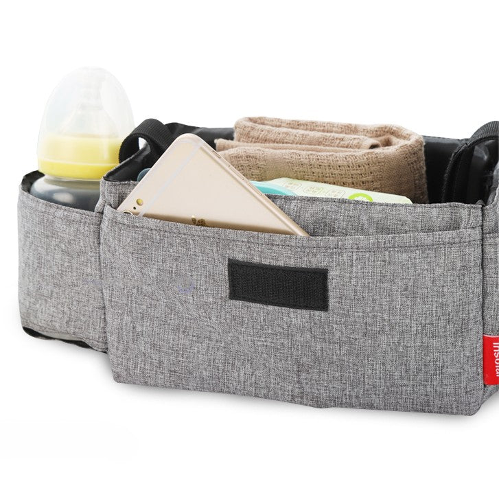 organisateur de poussette avec poche pour téléphone portable