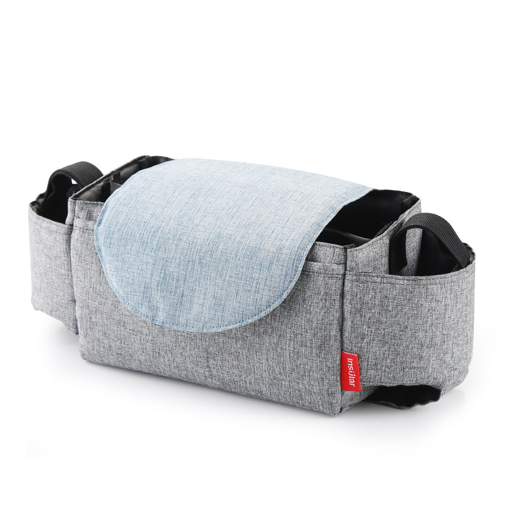 organisateur de poussette gris
