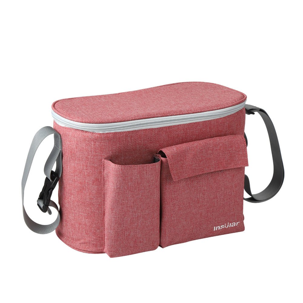 organisateur pour poussette indispensable rose rouge