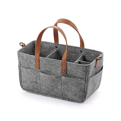 organisateur pour poussette style panier de rangement gris foncé