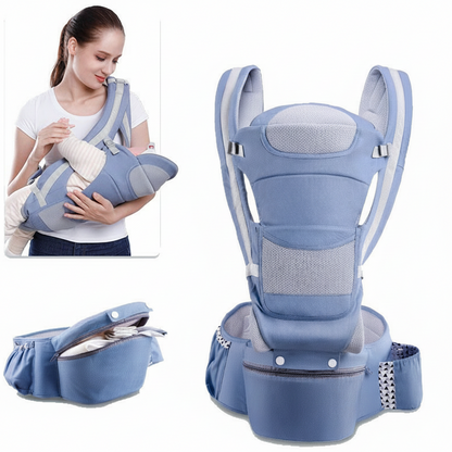porte bebe Bliss™ ergonomique bleu
