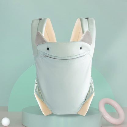 Porte bébé avec capuche coupe-vent intégrée bleu céladon