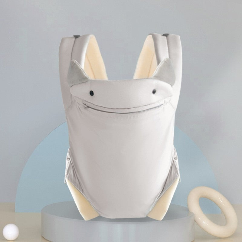 Porte bébé avec capuche coupe-vent intégrée gris brume