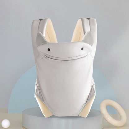 Porte bébé avec capuche coupe-vent intégrée gris brume