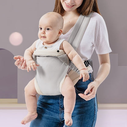 Porte bébé avec capuche coupe-vent intégrée gris