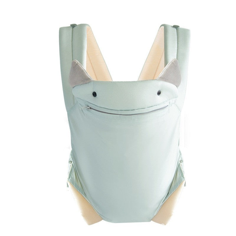 Porte bébé avec capuche coupe-vent intégrée motif bonhomme sourire