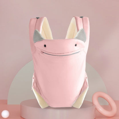 Porte bébé avec capuche coupe-vent intégrée rose poudré