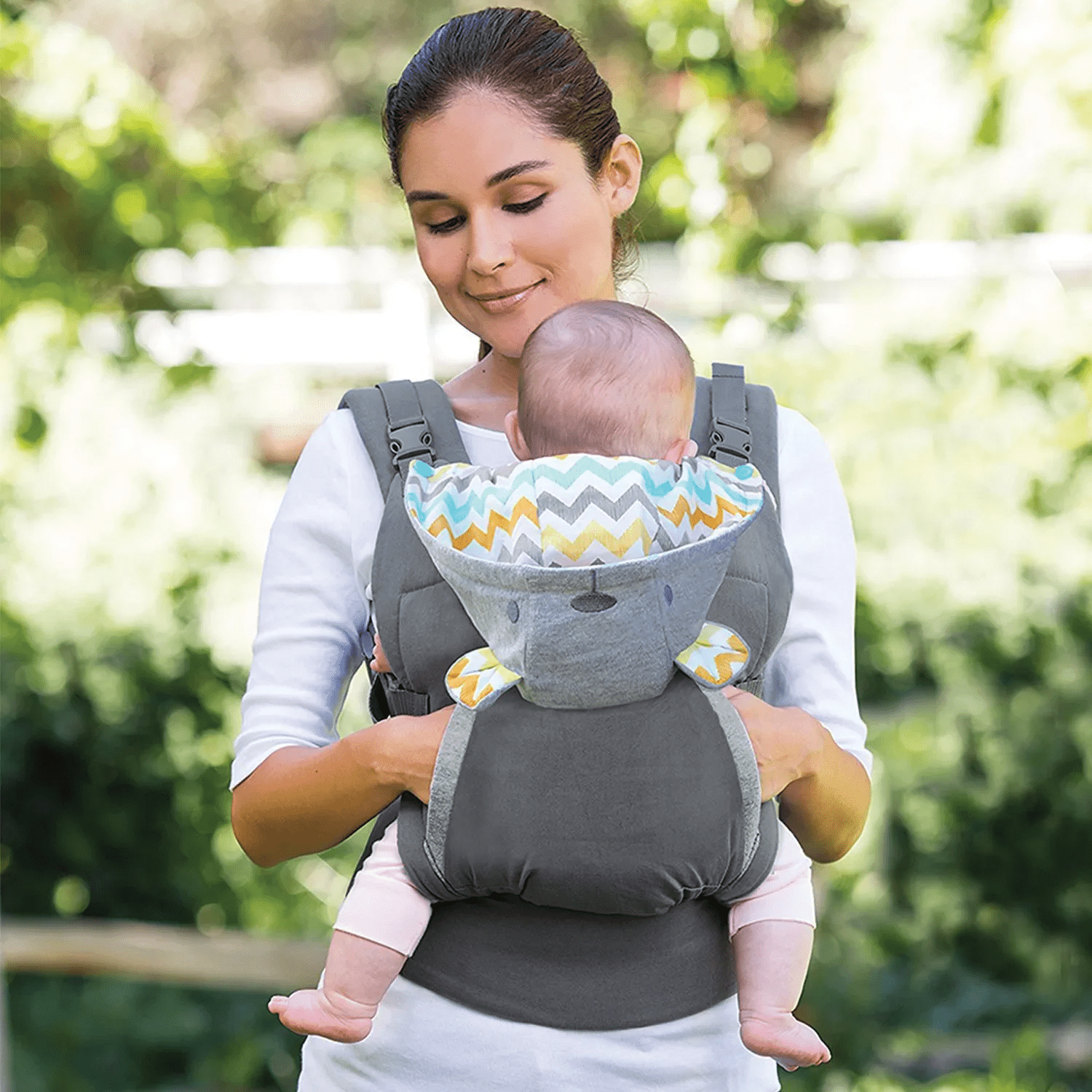porte bébé capuche amovible avec poches pour les mains