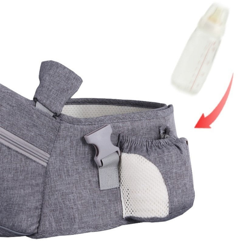 porte bebe gris compartiment extérieur pour biberon