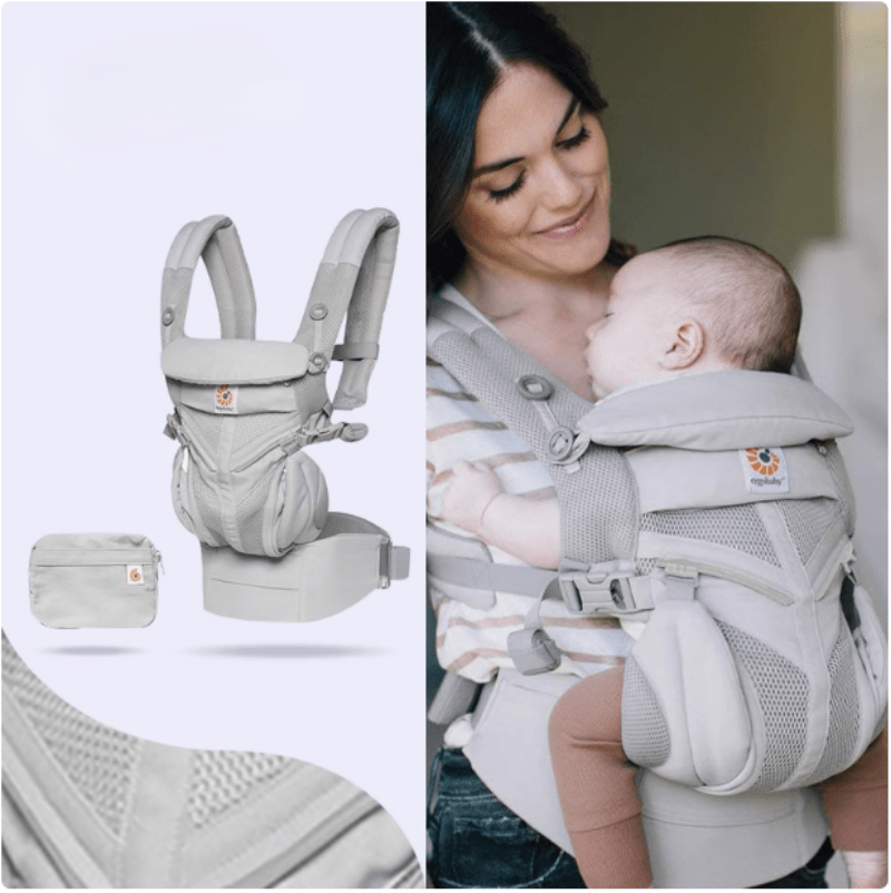 porte bebe ergonomique gris
