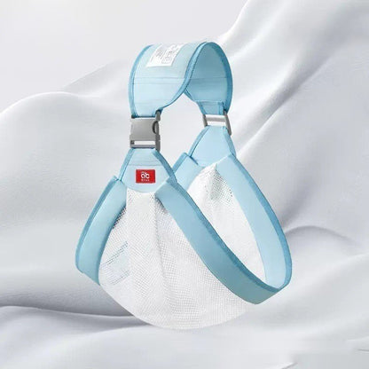 porte bébé physiologique bleu pâle