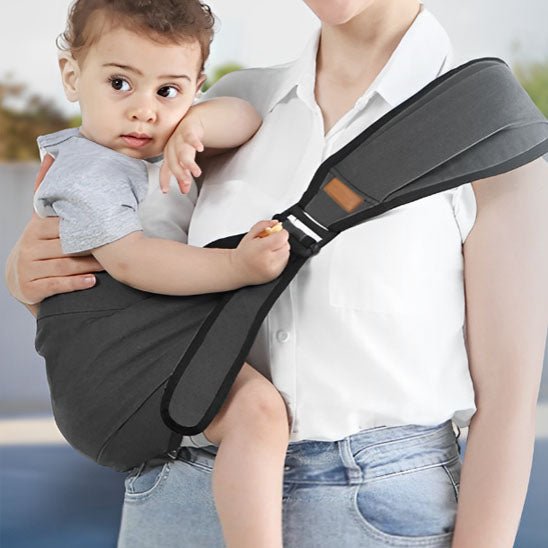 Porte bébé physiologique noir | LIGHTY™ - Atmosphère Bébé