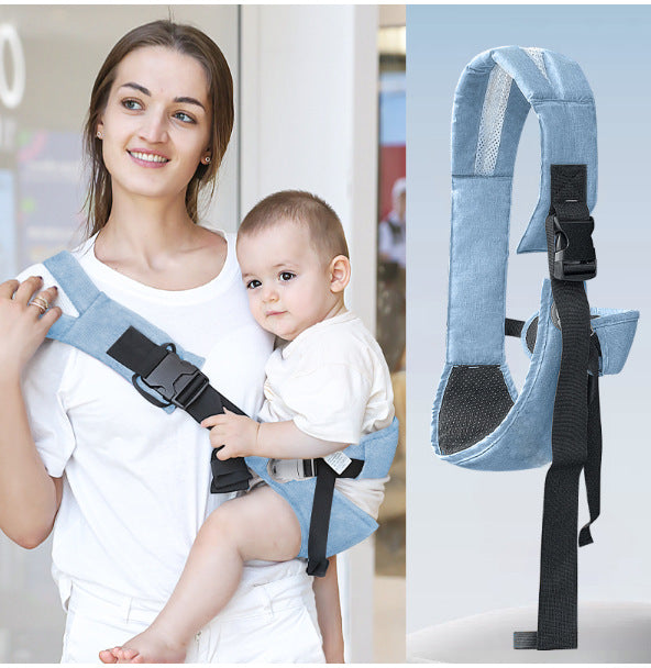 porte bébé physiologique supportant bleu