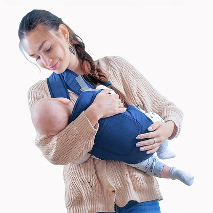 PORTE BEBE 4 Positions illustrant bébé tenu en position horizontale