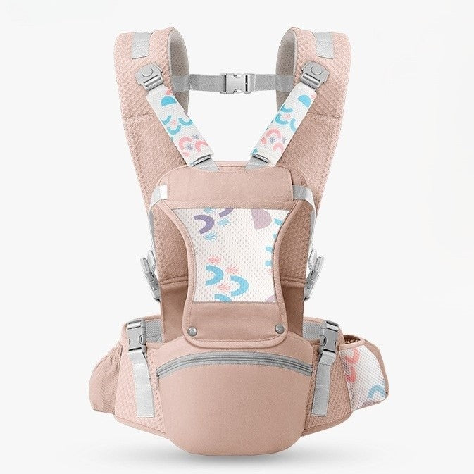 Porte bebe respirant Confort Évolutif couleur rose pâle