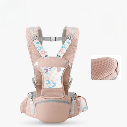 Porte bebe respirant Confort Évolutif couleur rose poudré