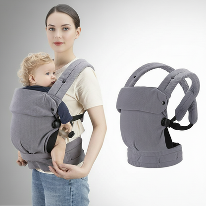 porte bebe respirant ergonomique couleur gris nuage
