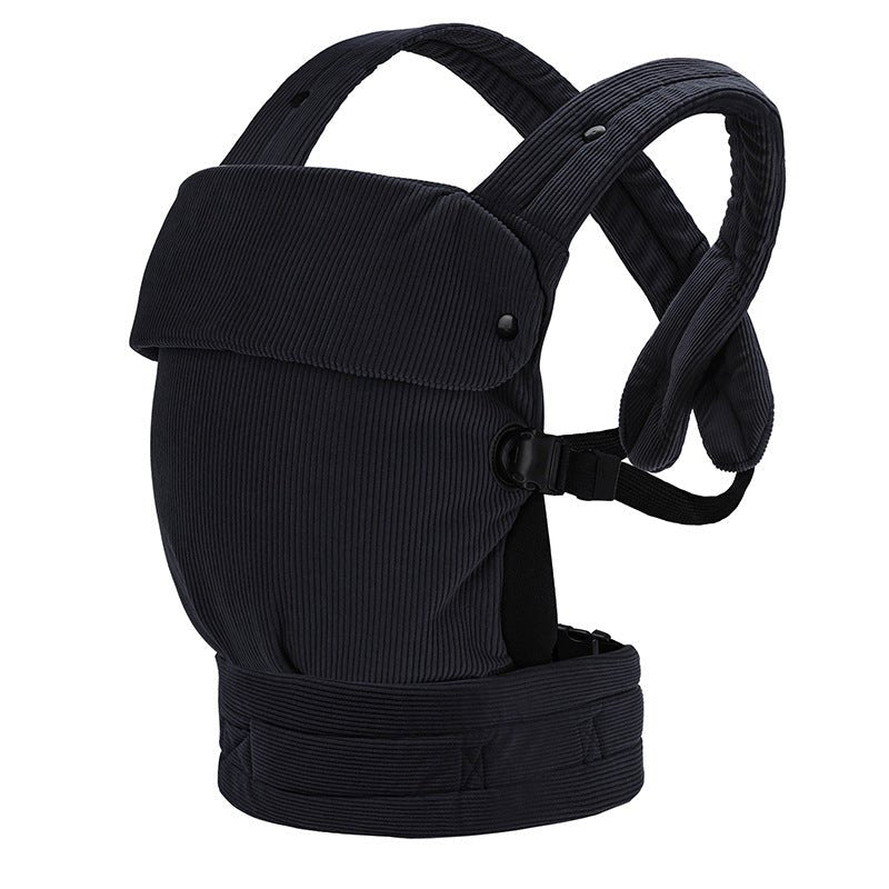 porte bebe respirant ergonomique noir avec bretelles d'épaule réglables