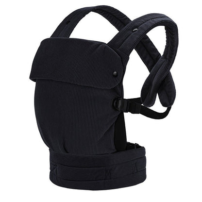 porte bebe respirant ergonomique noir avec bretelles d'épaule réglables