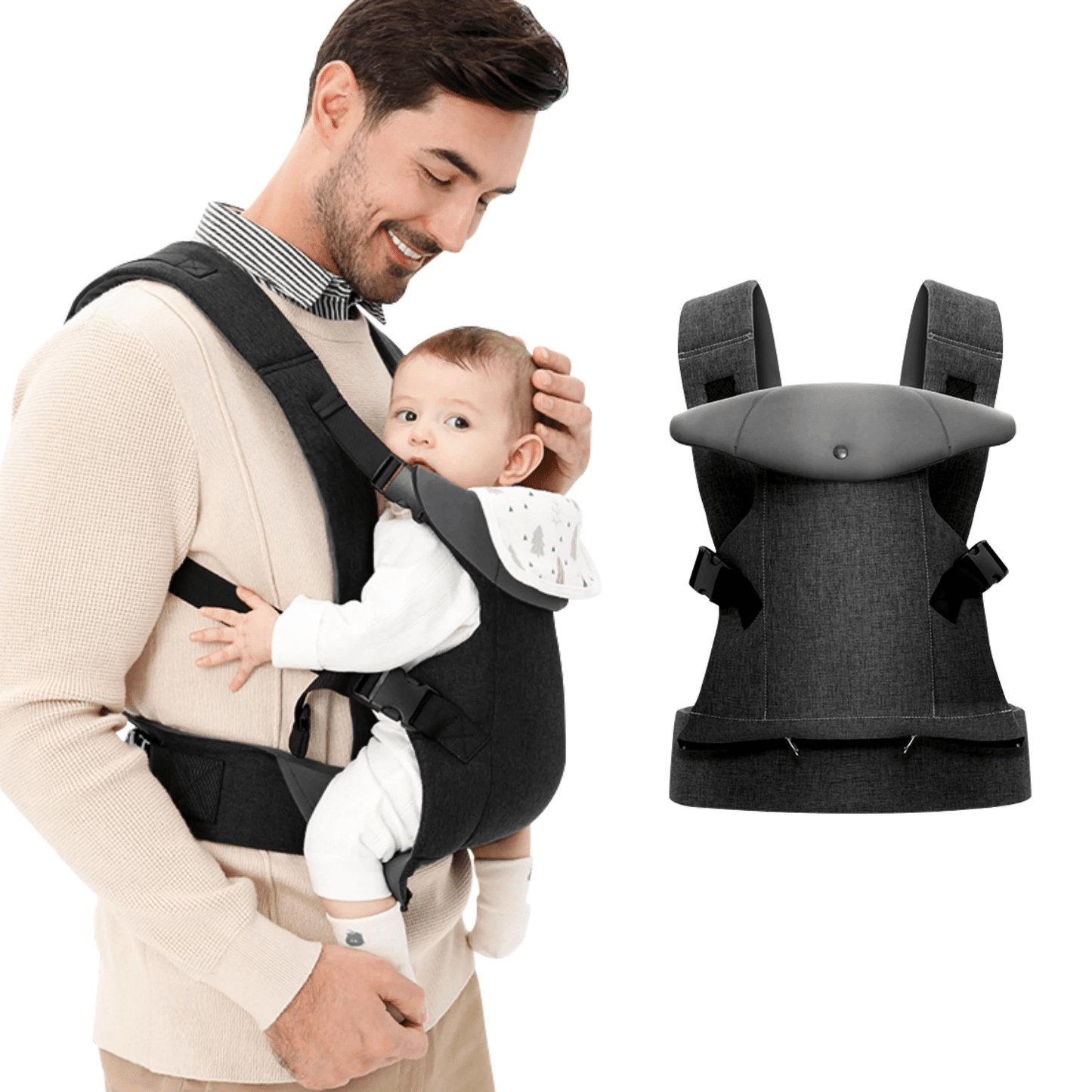 porte bébé gris foncé