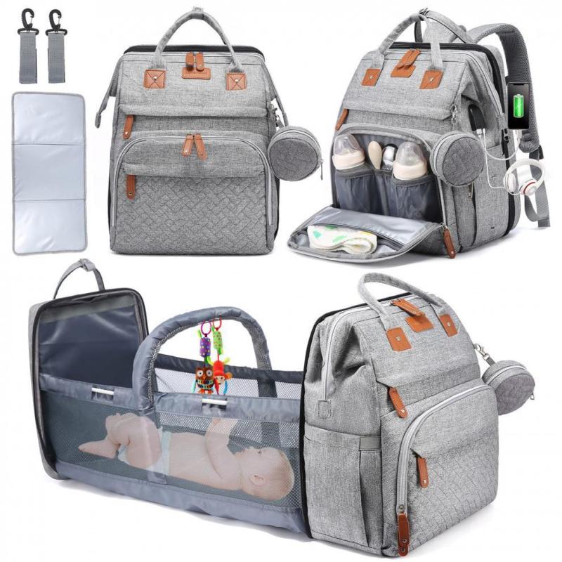 sac à dos à langer BeddyBaby™ gris