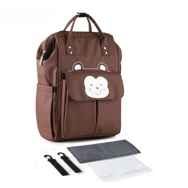 sac a dos a langer dessin singe coquin brun