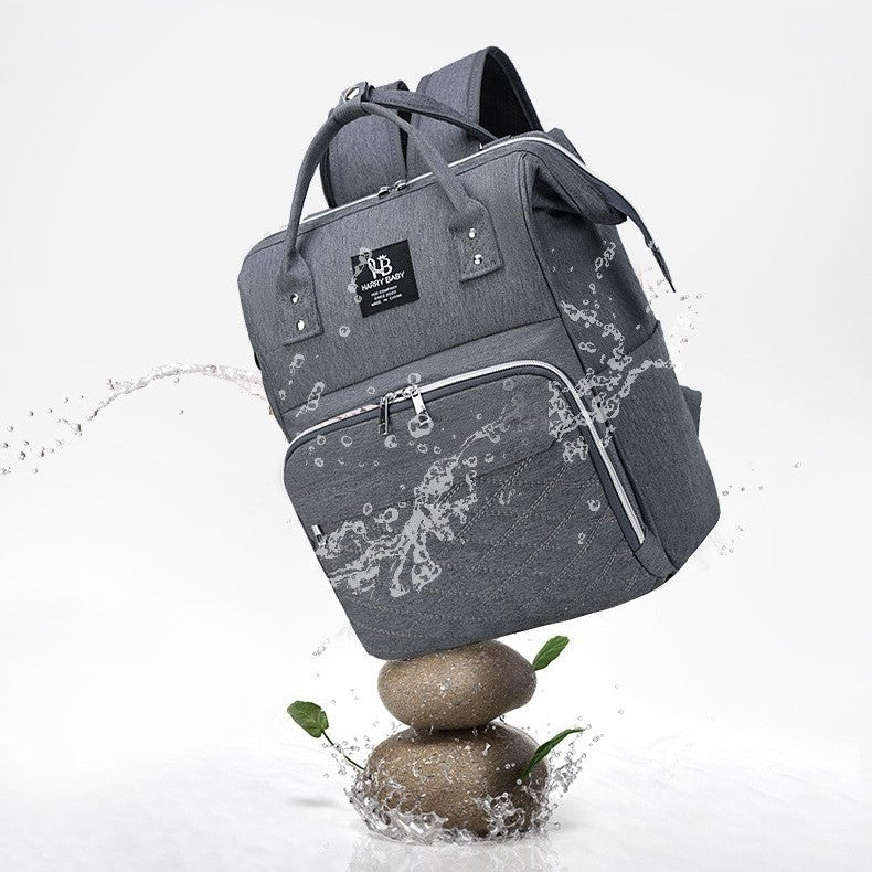 sac à dos à langer HarryBabyBag™ gris imperméable