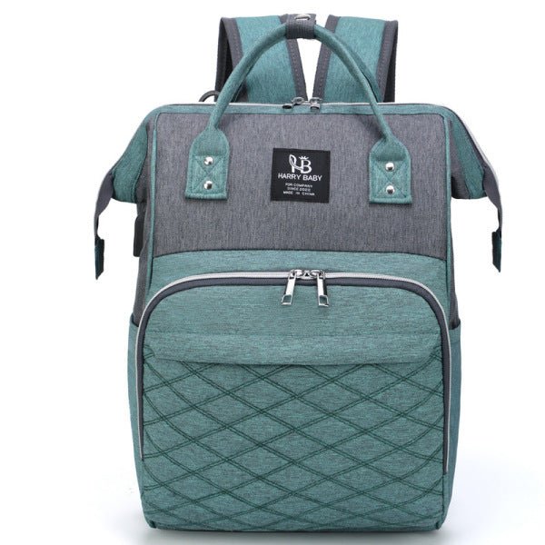 sac à dos à langer HarryBabyBag™ gris et vert