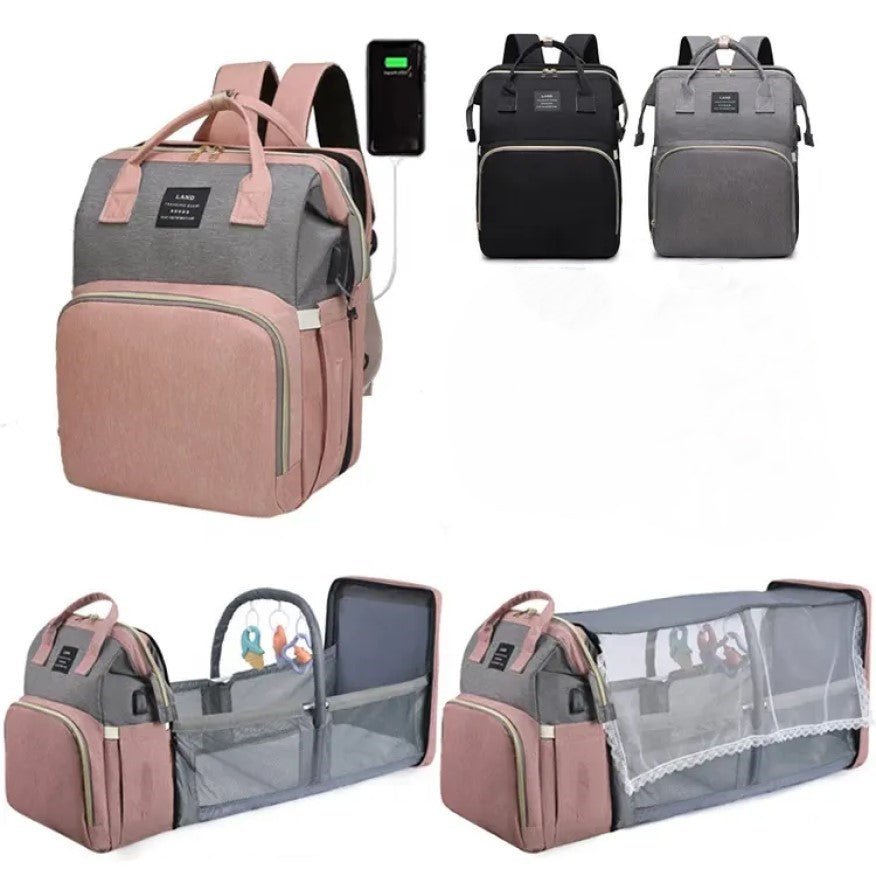 sac à dos à langer avec lit pliable