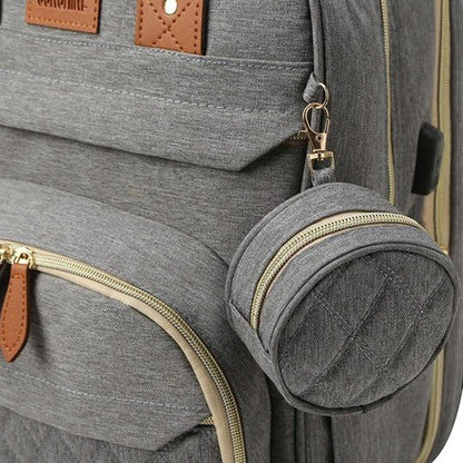 sac à dos à langer avec porte-monnaie détachable