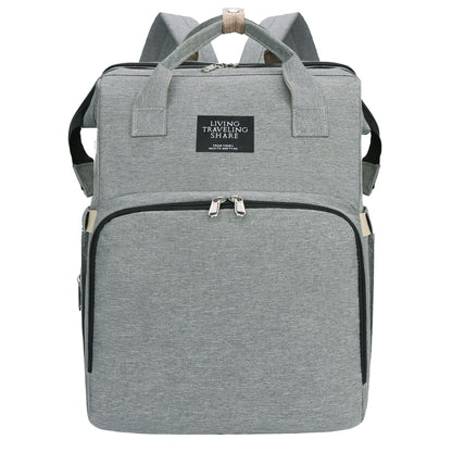 sac à dos à langer gris LivingTravelingShare™